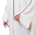 Front open premium CEY fabric abaya- White
